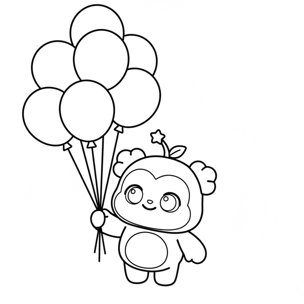 Mongle with balloons