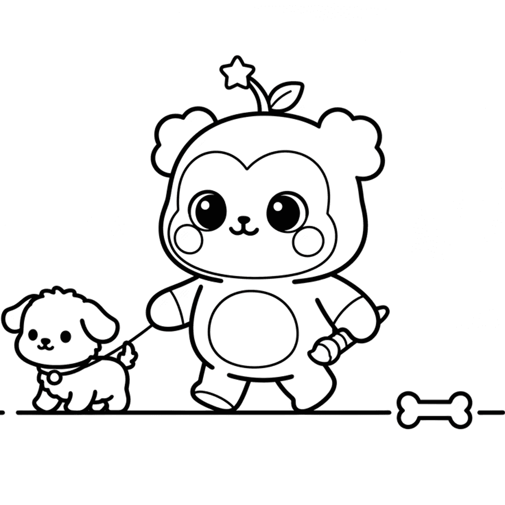 Walking the puppy